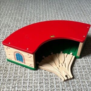 Brio roundhouse for wooden train set